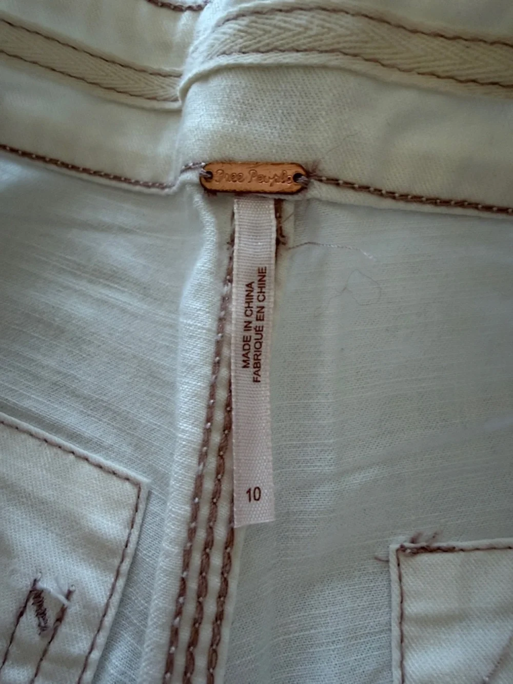 Free People White Womens Cargo Pants